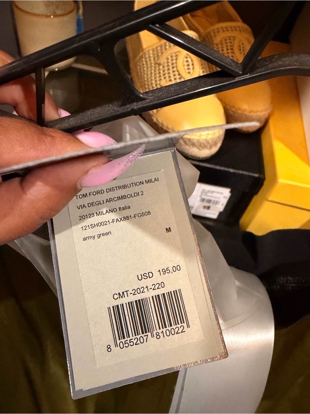 Tom Ford Army Green Item with Gold Accents - Picture 2 of 2